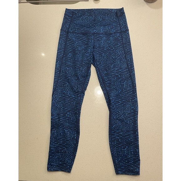 Lululemon Pure Practice Pant Size 10 Samba Snake Kayak Blue Hero - Picture 3 of 9